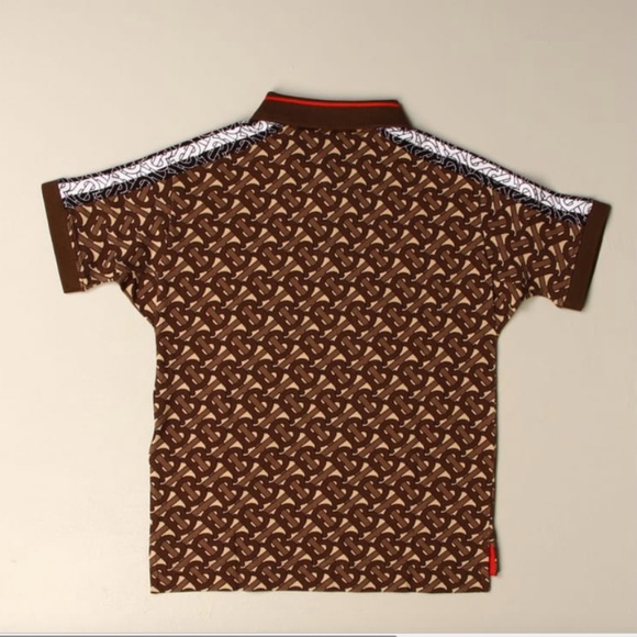 Burberry Kids monogram stripe print polo shirt - Picture 4 of 5